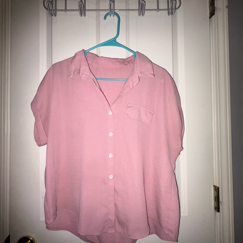 Pink Button-Up Shirt